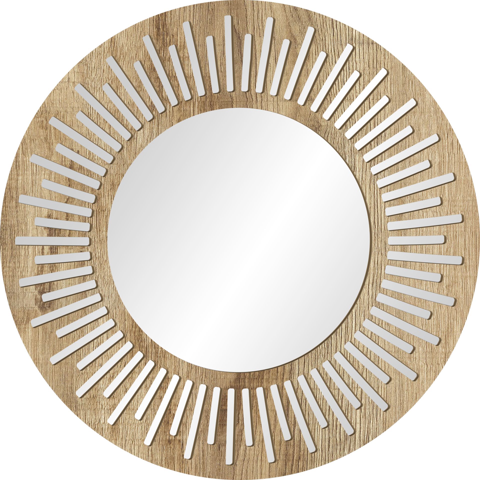 Styler Ornament tükör 50x50 cm kerek fa LU-12308