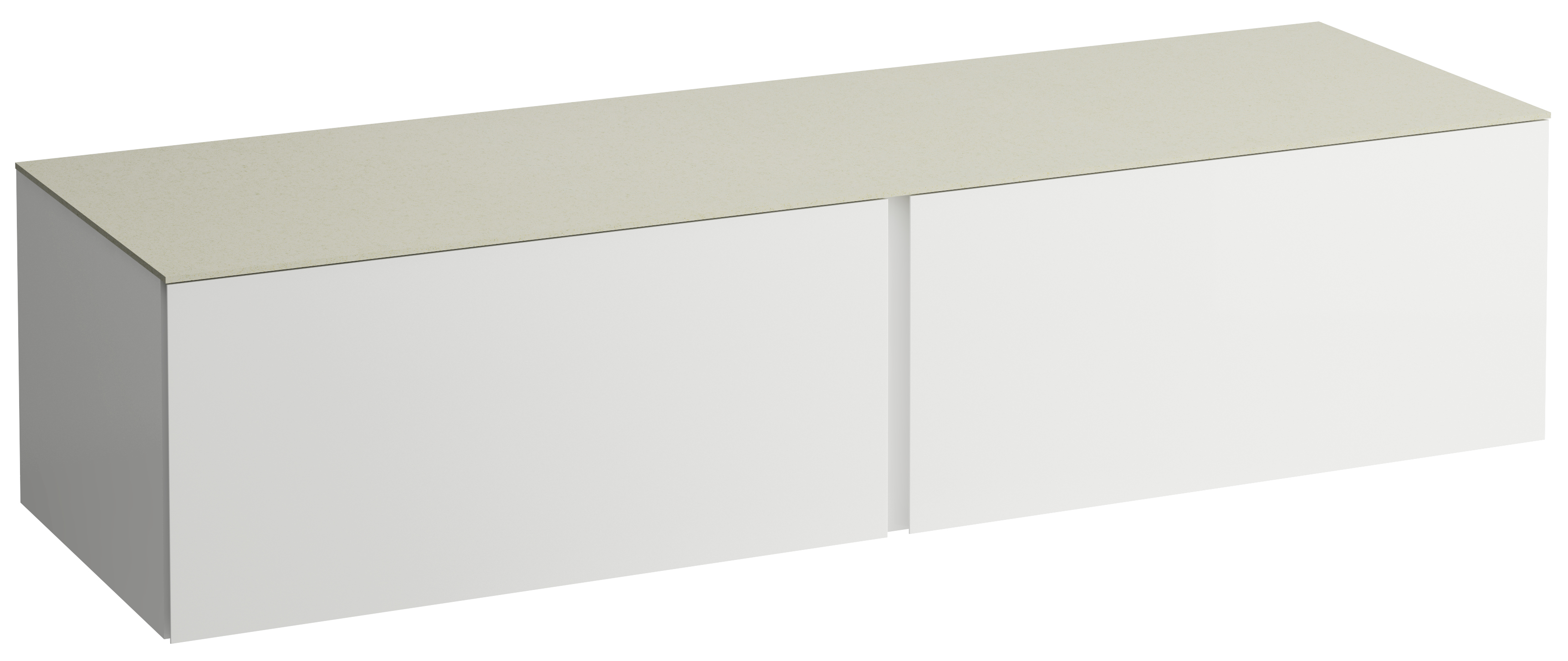 Laufen Il Bagno Alessi szekrény pulttal 160x50x37 cm mosdókagyló alá akasztható fehér H4313300972601