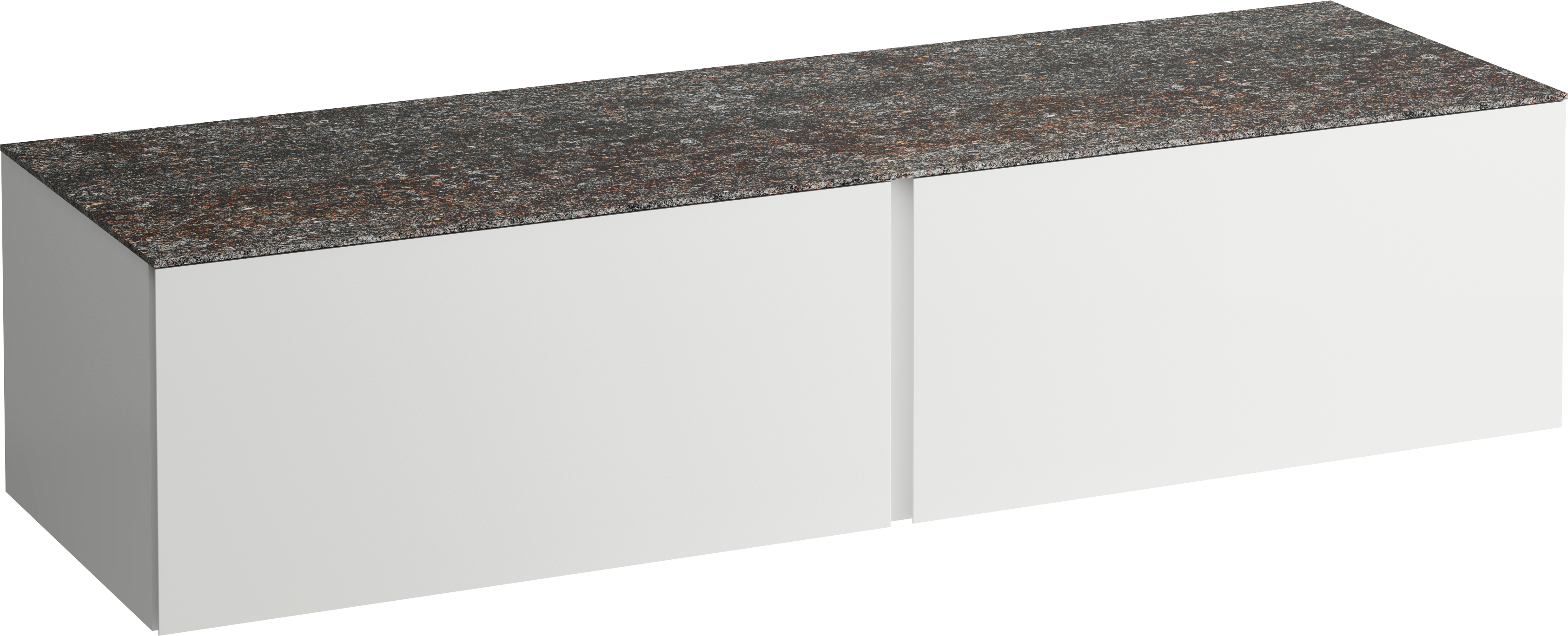 Laufen Il Bagno Alessi szekrény pulttal 160x50x37 cm mosdókagyló alá akasztható fehér H4323300972601
