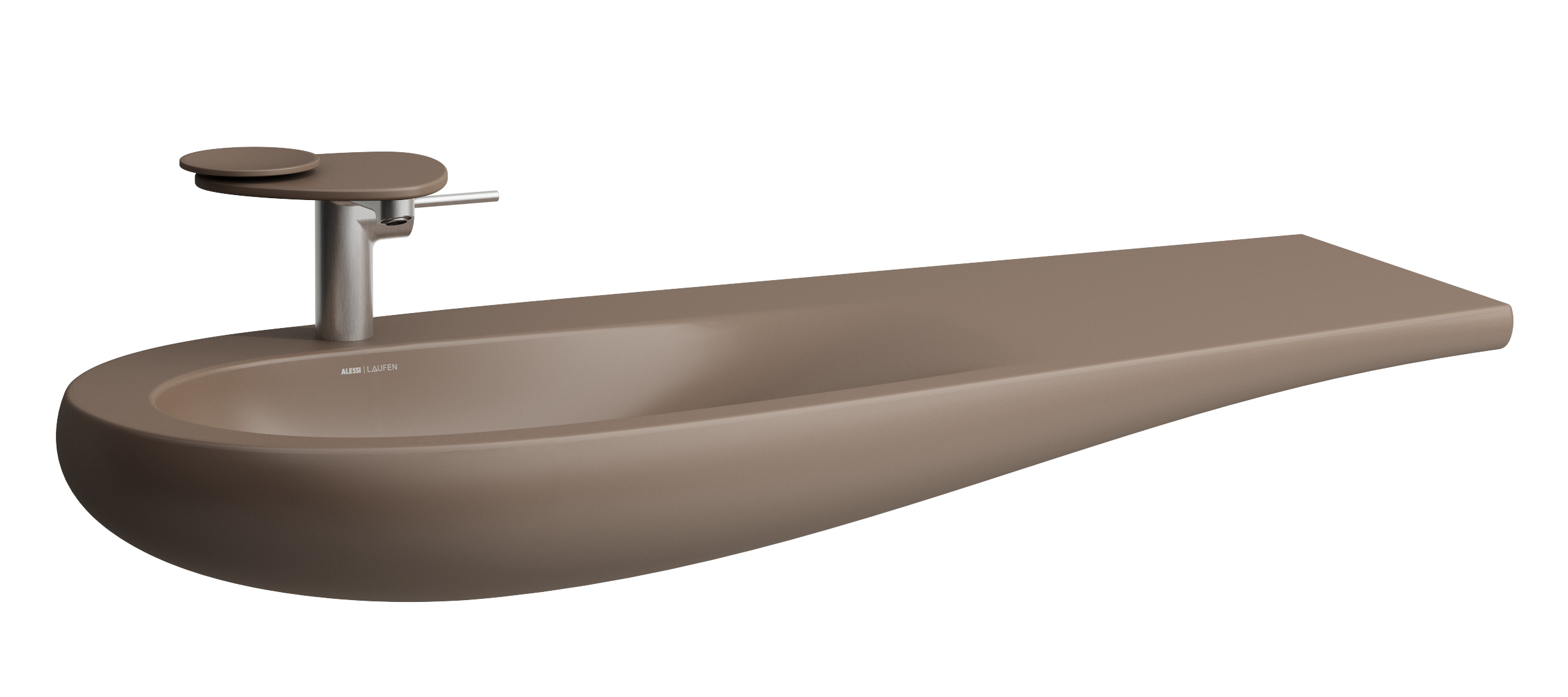 Laufen Il Bagno Alessi mosdótál 120x50 cm klasszikus-beépíthető barna/bézs matt H8149731881091