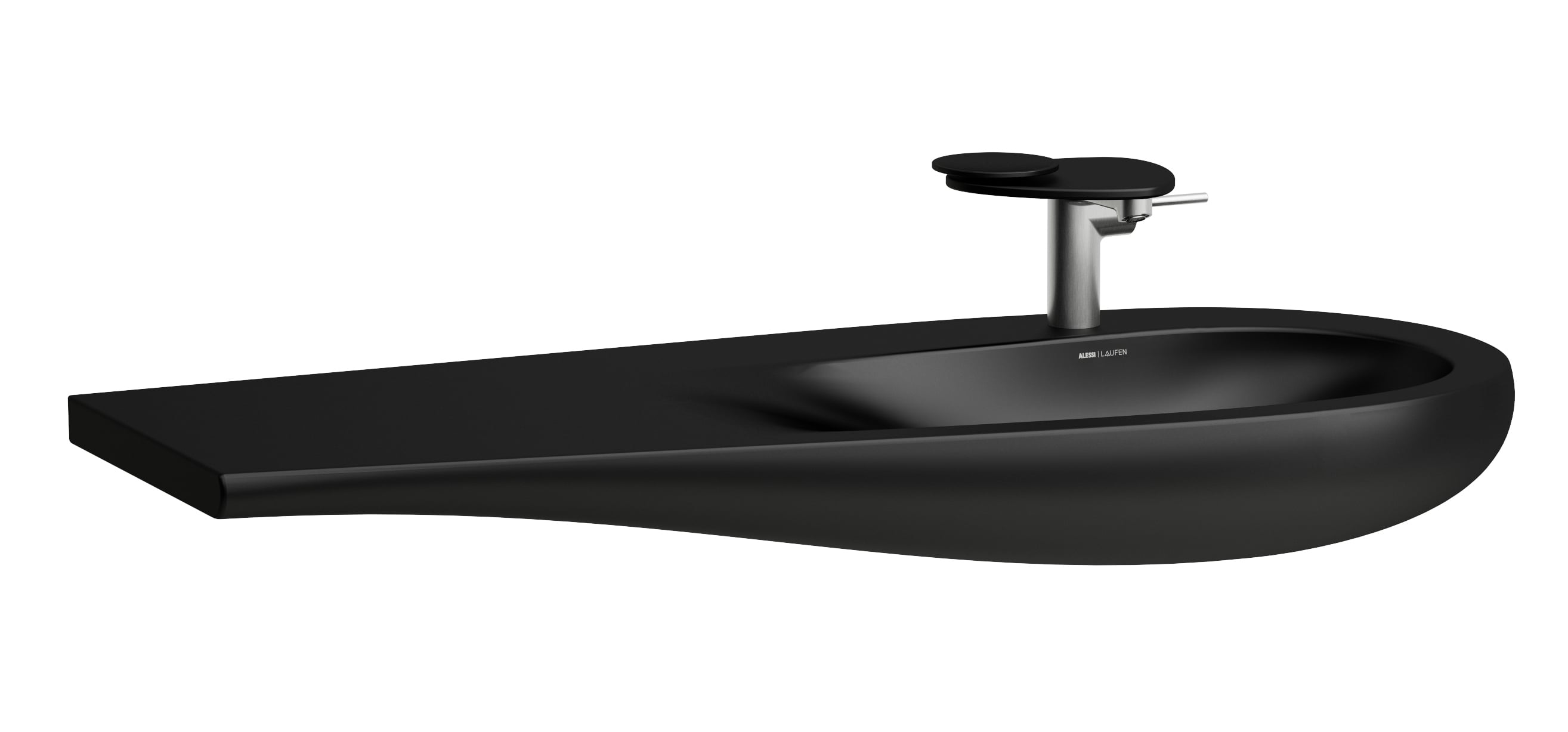 Laufen Il Bagno Alessi mosdótál 120x50 cm klasszikus fekete H8149747161041