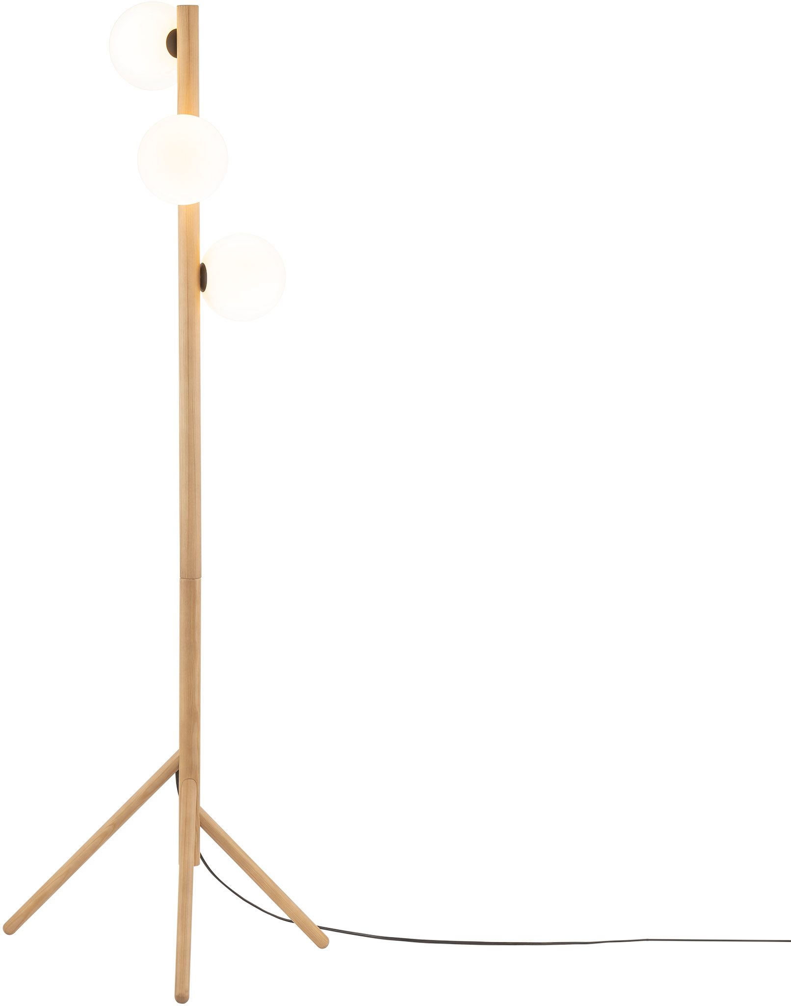 TK Lighting Estera Wood állólámpa 3x6 W fehér 5809