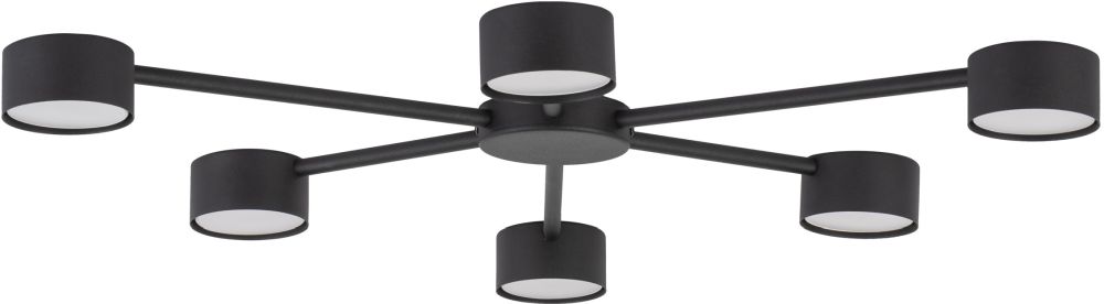 TK Lighting Avia Black mennyezeti lámpa 6x10 W fekete 4692