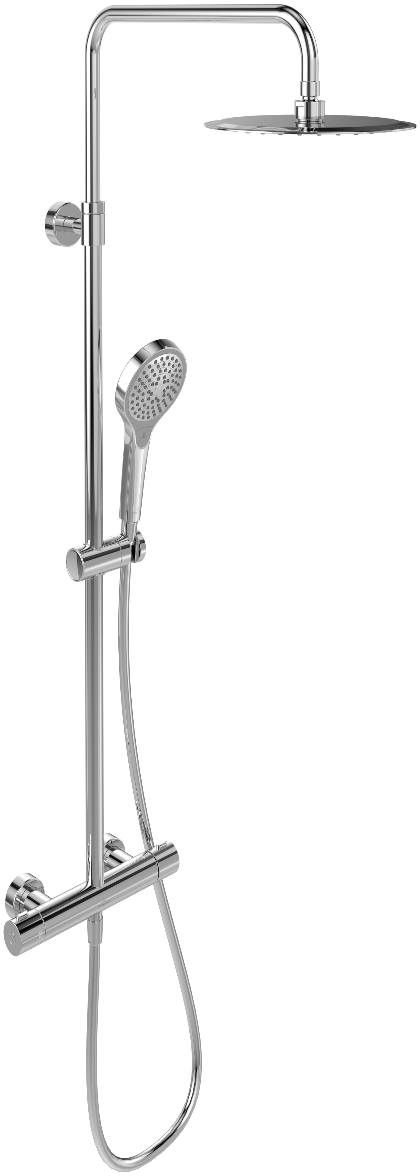 Villeroy & Boch Verve Showers zuhany készlet fal termosztáttal trópusi zuhany opcióval króm TVS10900500061