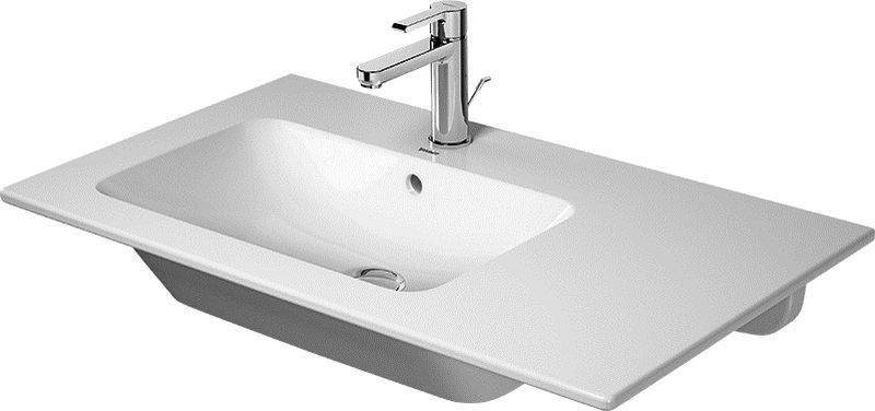 Duravit ME by Starck mosdótál 83x49 cm négyszögletes beépíthető-pulttal együtt fehér 23458300601