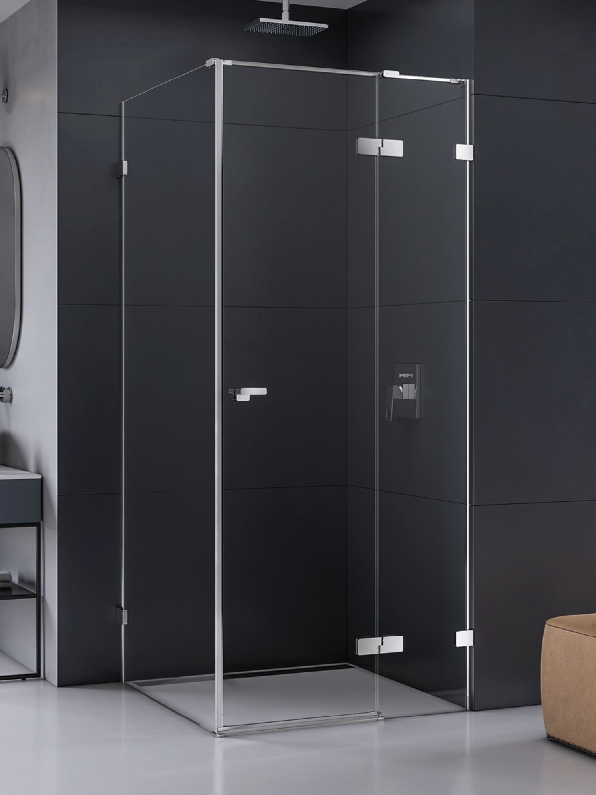 New Trendy Eventa zuhanykabin 120x70 cm négyszögletes króm fényes/átlátszó üveg EXK-4522