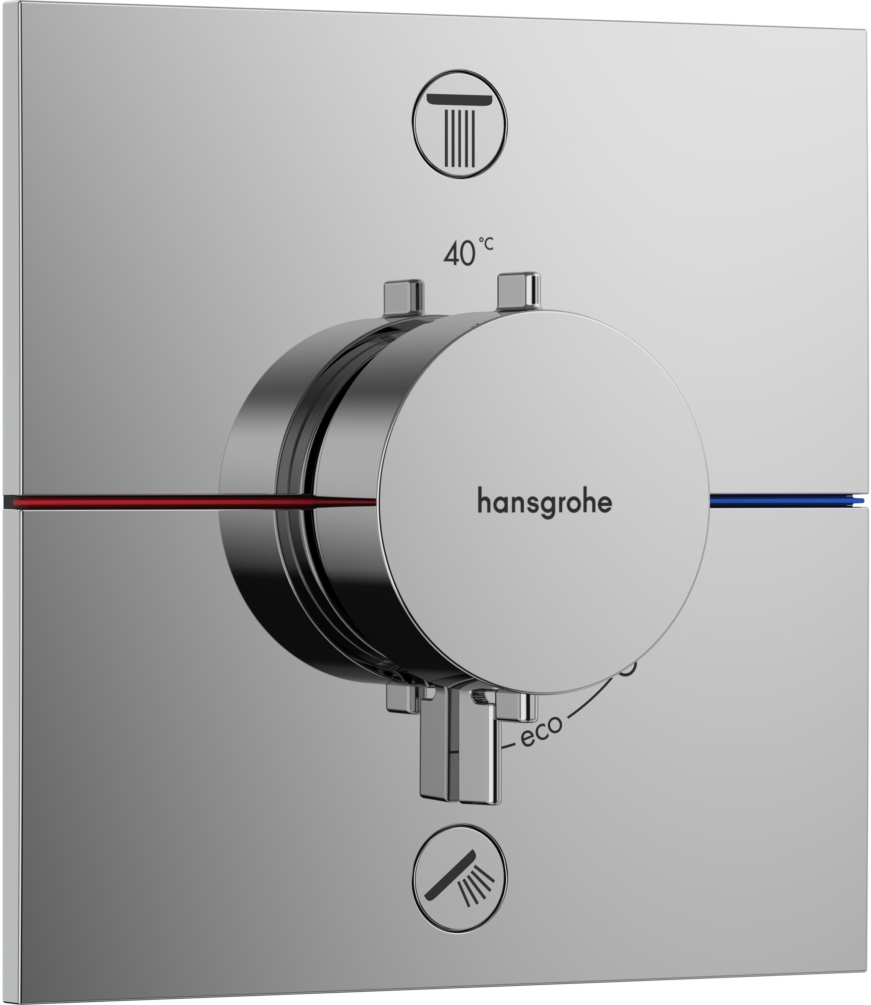 Hansgrohe ShowerSelect Comfort E kád és zuhany csaptelep süllyesztett z termosztáttal króm 15572000
