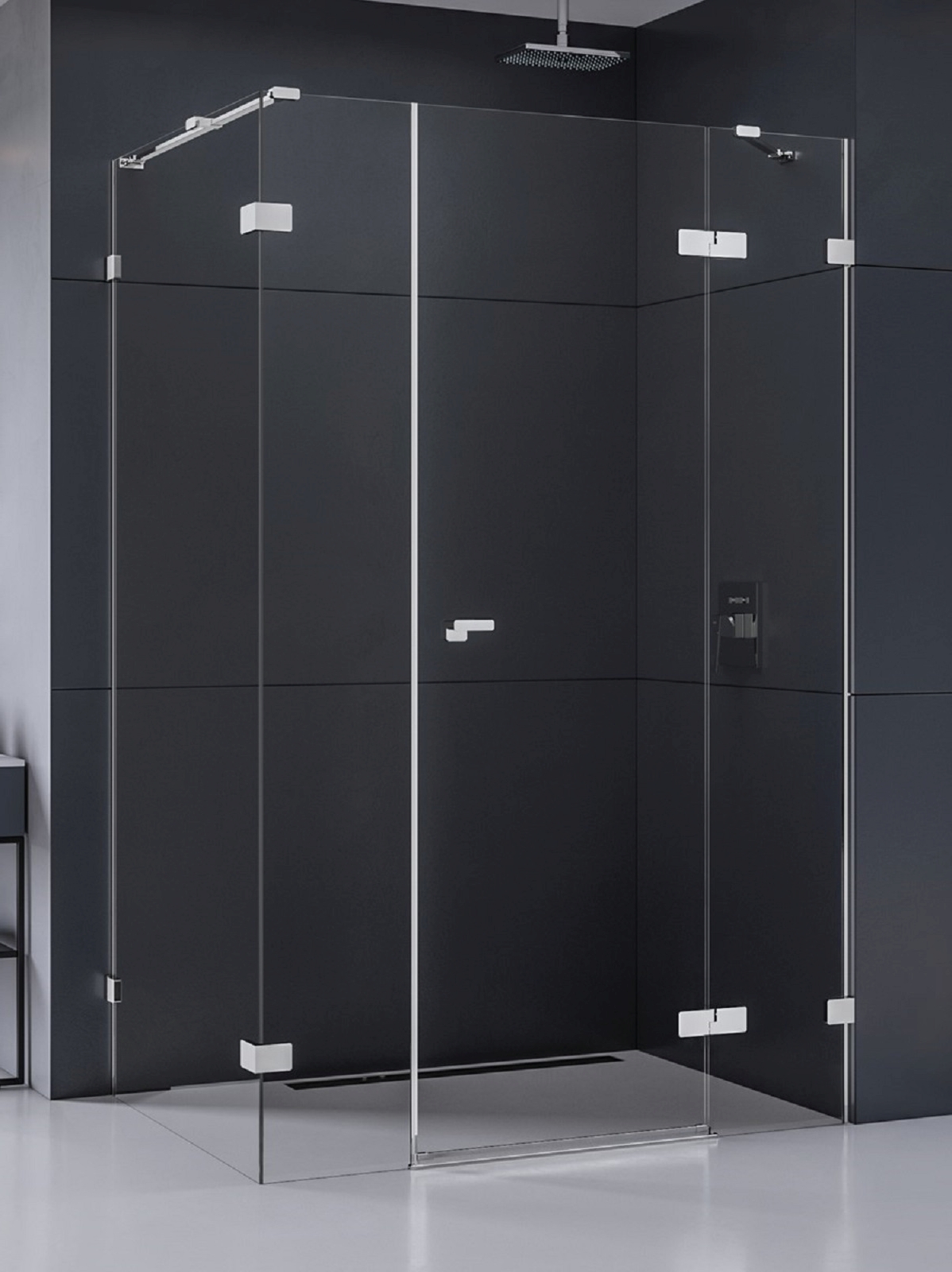 New Trendy Eventa zuhanykabin 110x90 cm négyszögletes króm fényes/átlátszó üveg EXK-4560