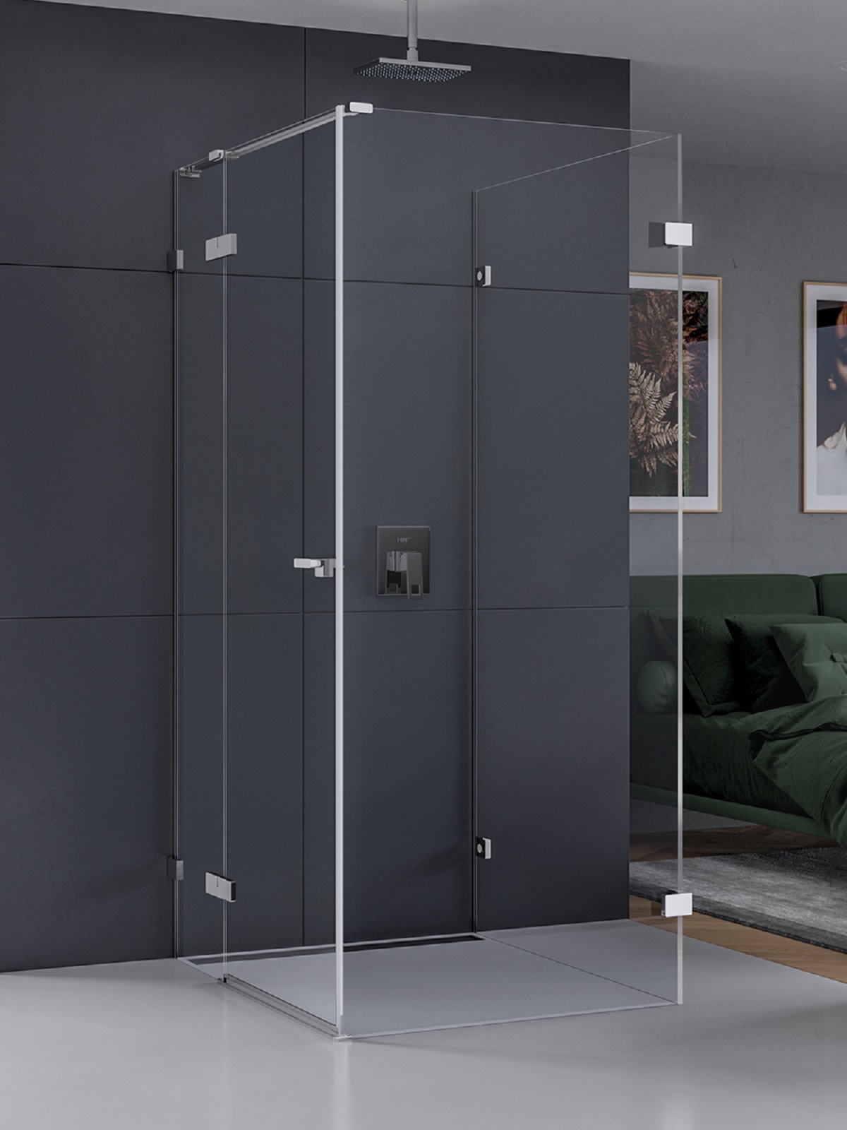 New Trendy Eventa zuhanykabin 100x80 cm négyszögletes króm fényes/átlátszó üveg EXK-4599