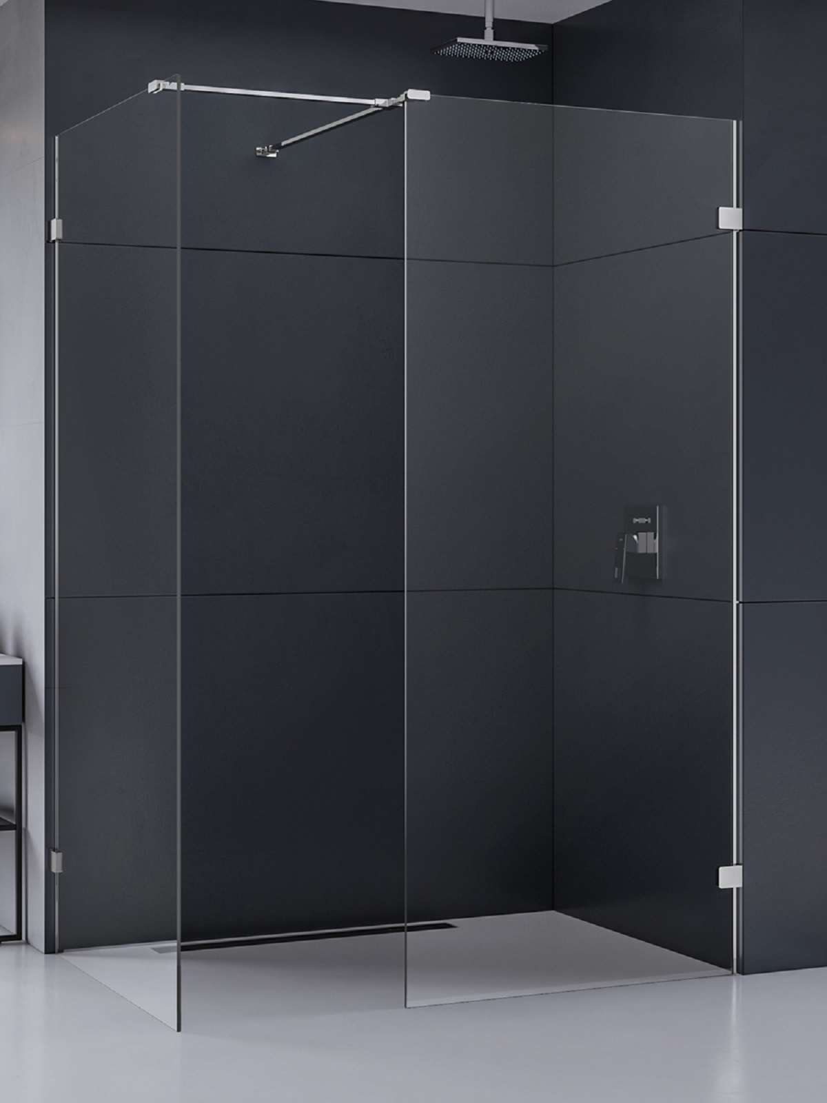 New Trendy Eventa walk-in zuhanykabin 140x90 cm króm fényes/átlátszó üveg EXK-4656