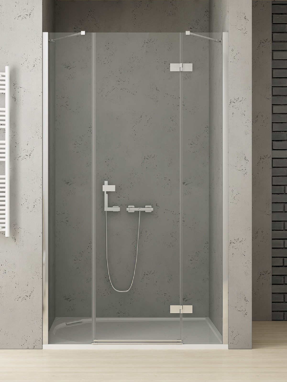 New Trendy Reflexa zuhanyajtók 110 cm dönthető króm fényes/átlátszó üveg EXK-5076