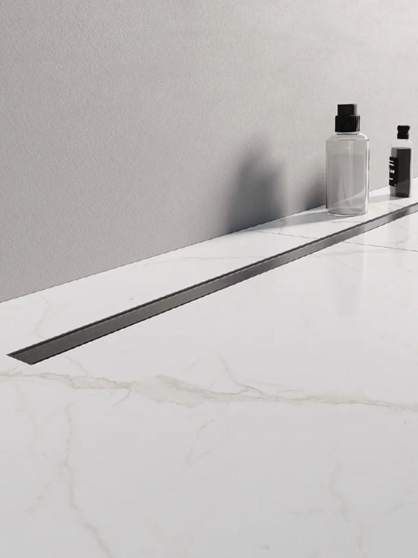 New Trendy Visio Slim Gunmetal Brushed lineáris lefolyó 80 cm OL-0093