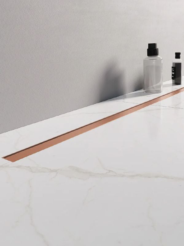 New Trendy Visio Slim Copper Brushed lineáris lefolyó 80 cm OL-0098