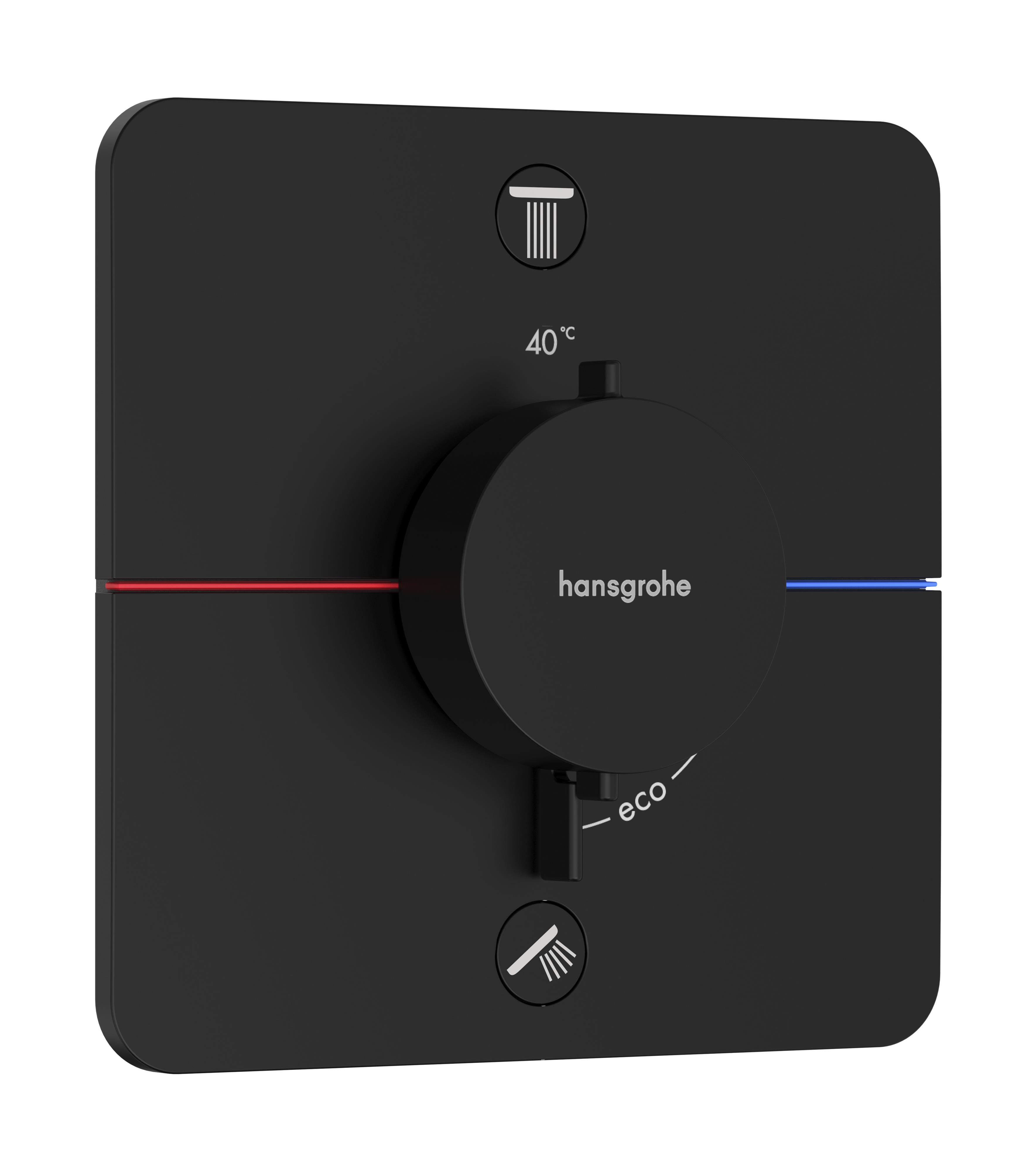 Hansgrohe ShowerSelect Comfort Q kád és zuhany csaptelep süllyesztett z termosztáttal fekete 15583670