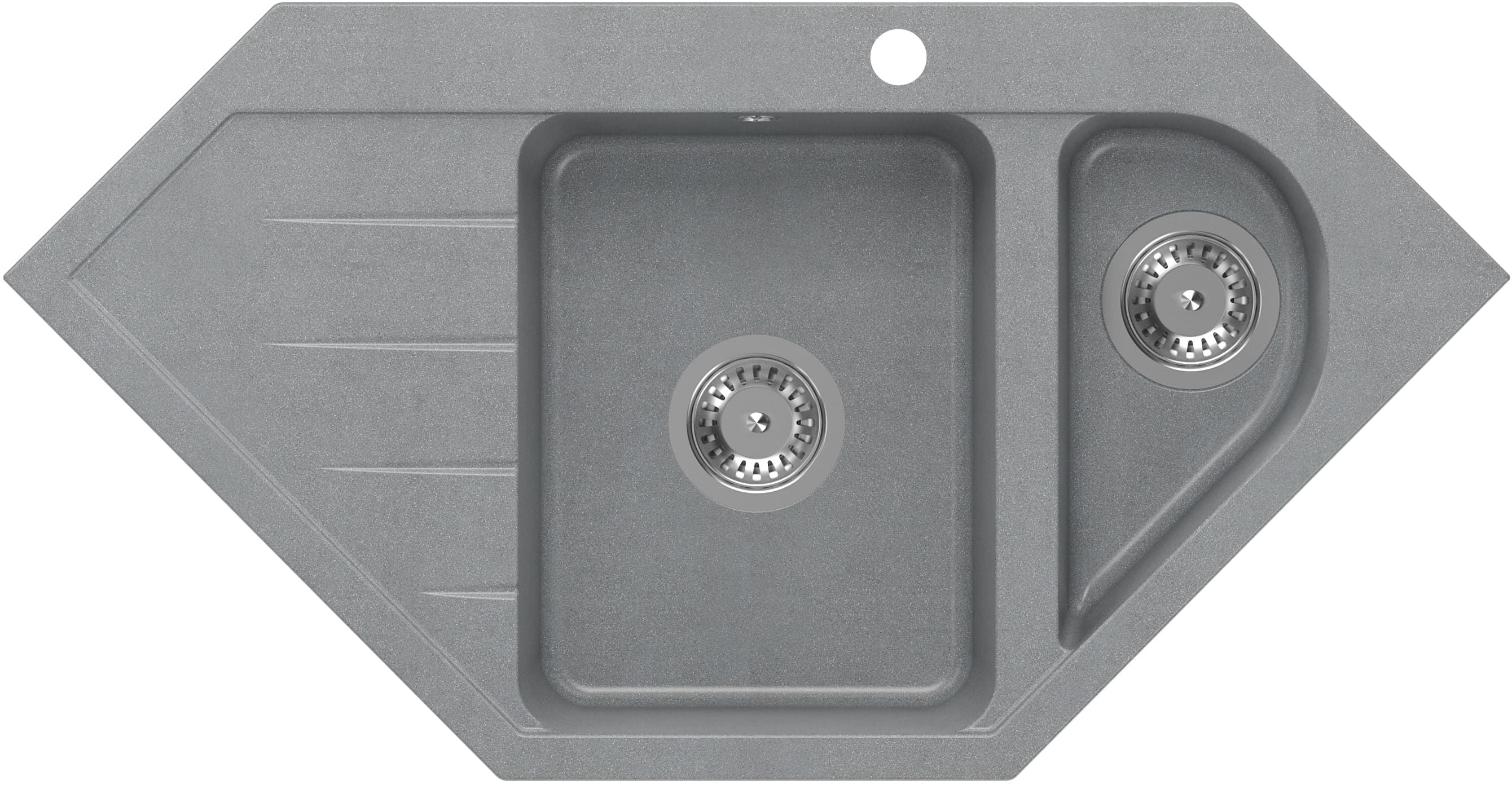 Quadron Rick graniteq mosogató 95.5x49 cm szürke/grafit/onix HRQ9549SZK