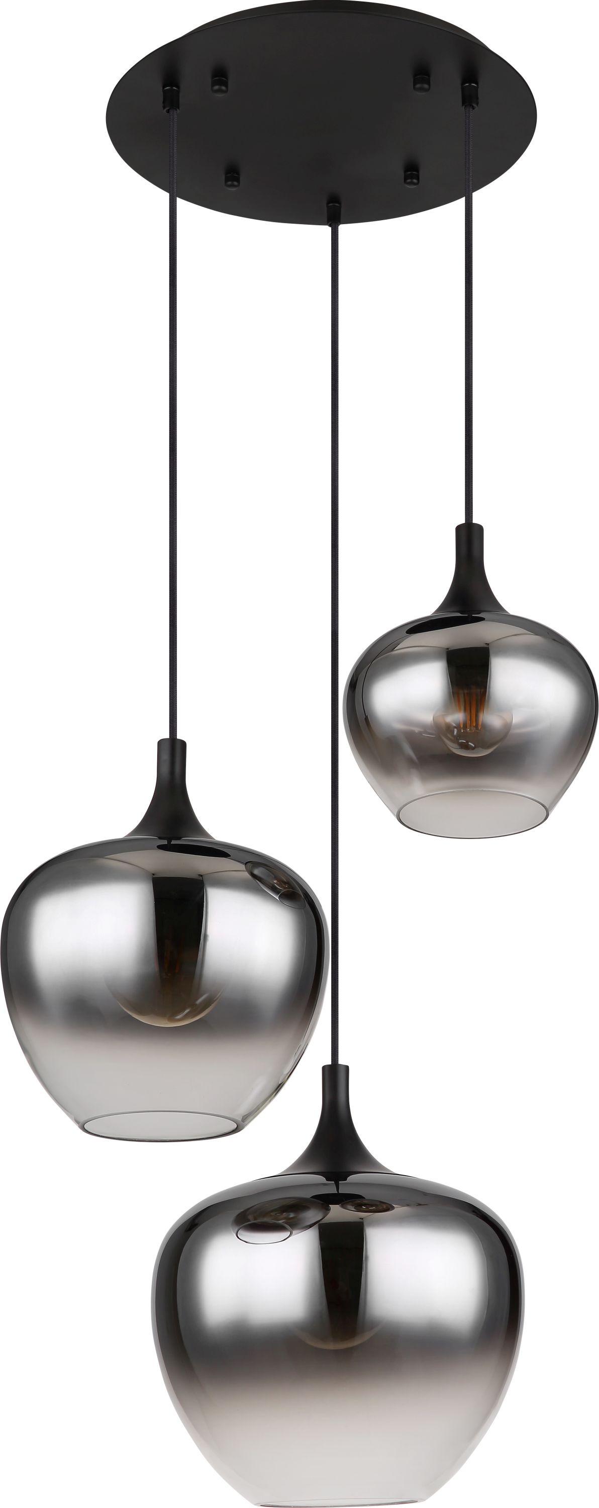 Globo Lighting Maxy függőlámpa 3x40 W fekete-füst színű 15548-3H