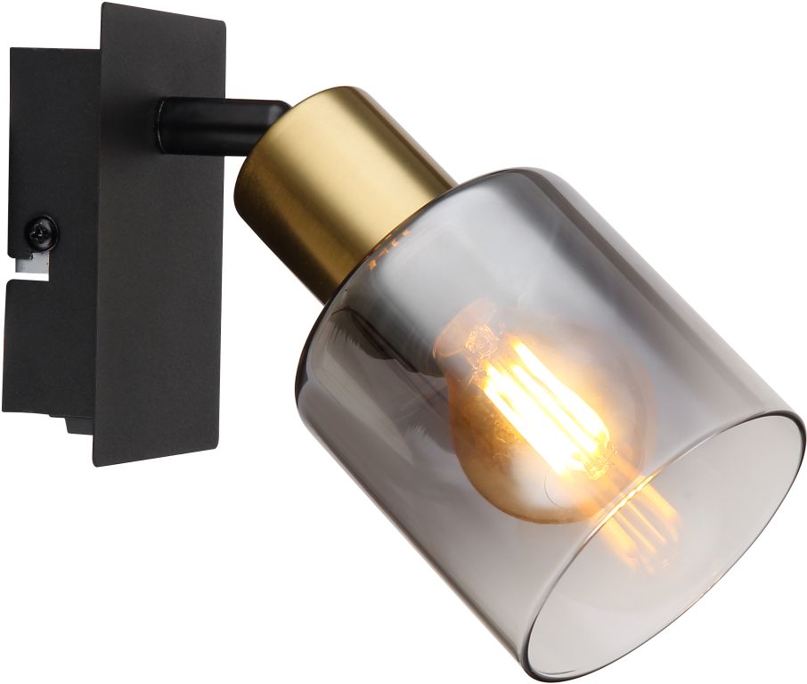 Globo Lighting Hollys oldalfali lámpa 1x40 W fekete-arany 54310-1