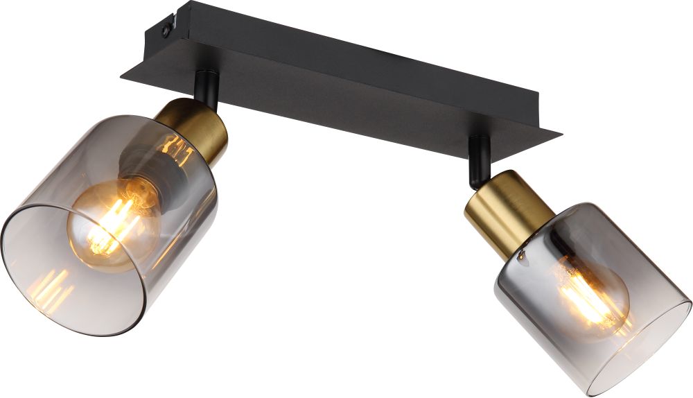 Globo Lighting Hollys mennyezeti lámpa 2x40 W fekete-arany 54310-2