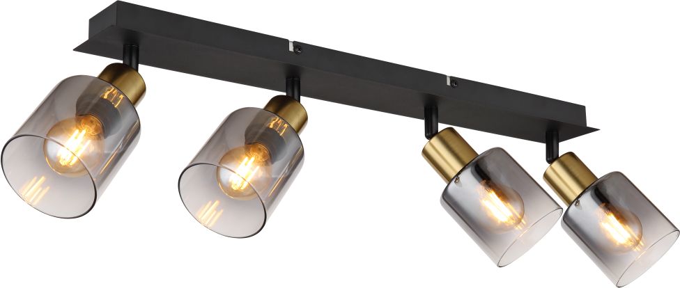 Globo Lighting Hollys mennyezeti lámpa 4x40 W fekete-arany 54310-4
