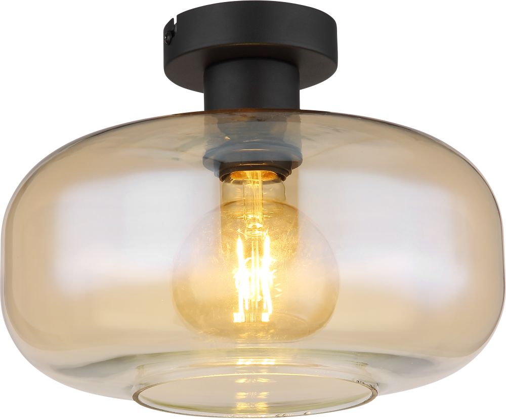 Globo Lighting Giuseppe mennyezeti lámpa 1x40 W fekete-borostyán 15566DA