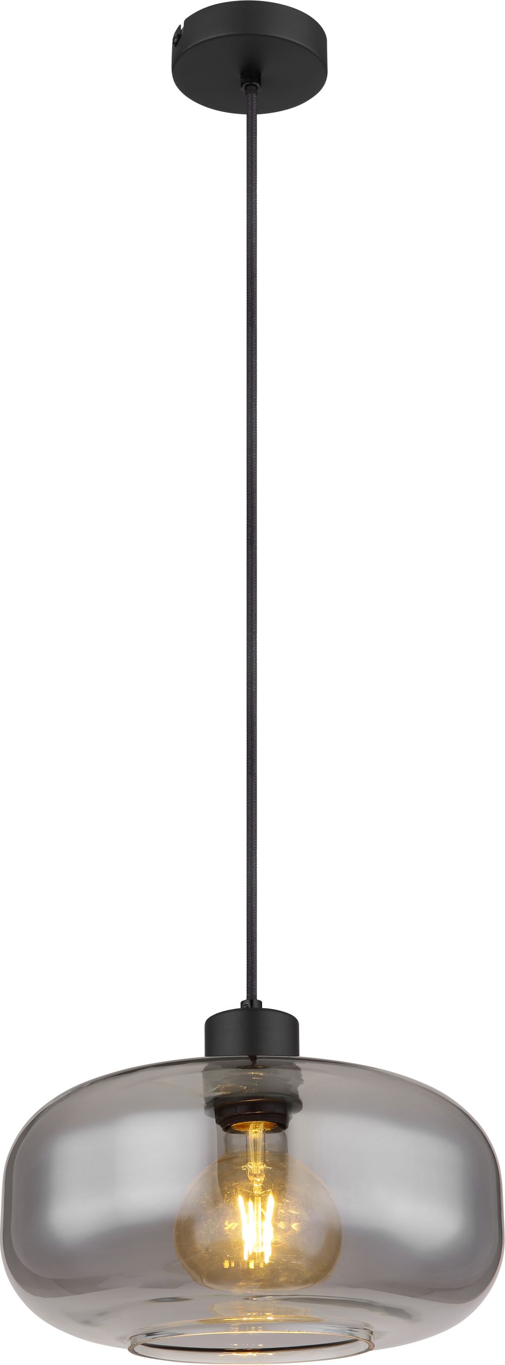 Globo Lighting Giuseppe függőlámpa 1x40 W fekete-füst színű 15566H