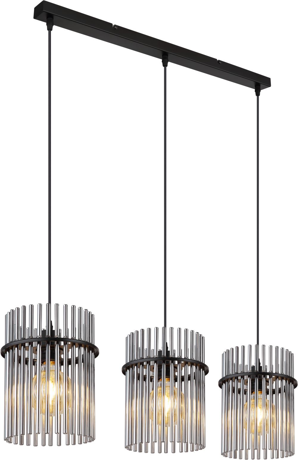 Globo Lighting Gorley függőlámpa 3x60 W fekete-füst színű 15698-3H
