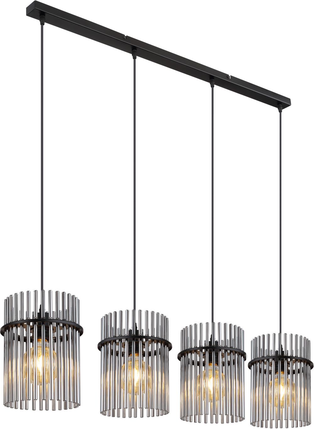 Globo Lighting Gorley függőlámpa 4x60 W fekete-füst színű 15698-4H