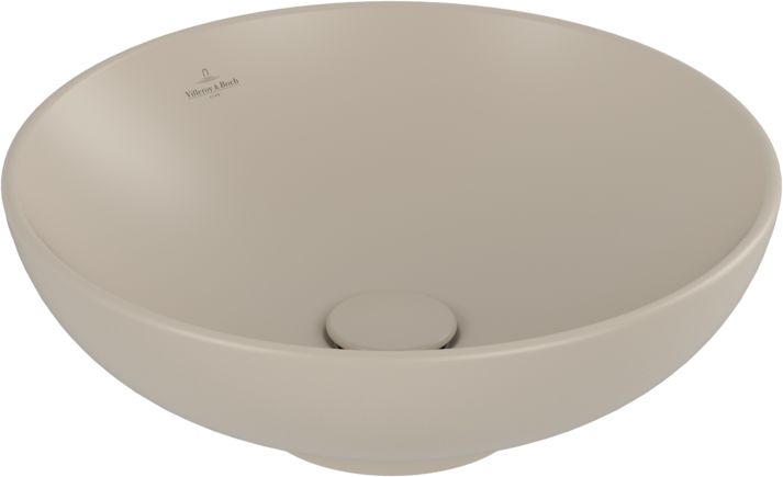 Villeroy & Boch Loop & Friends mosdótál 42x42 cm kerek mosdótálak barna/bézs 4A4600AM