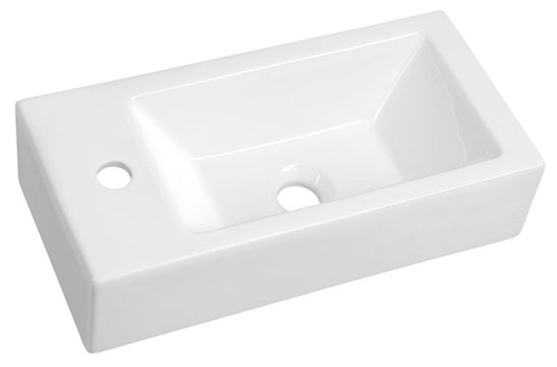 Aqualine Small mosdótál 50x24.5 cm négyszögletes klasszikus-beépíthető fehér HF090