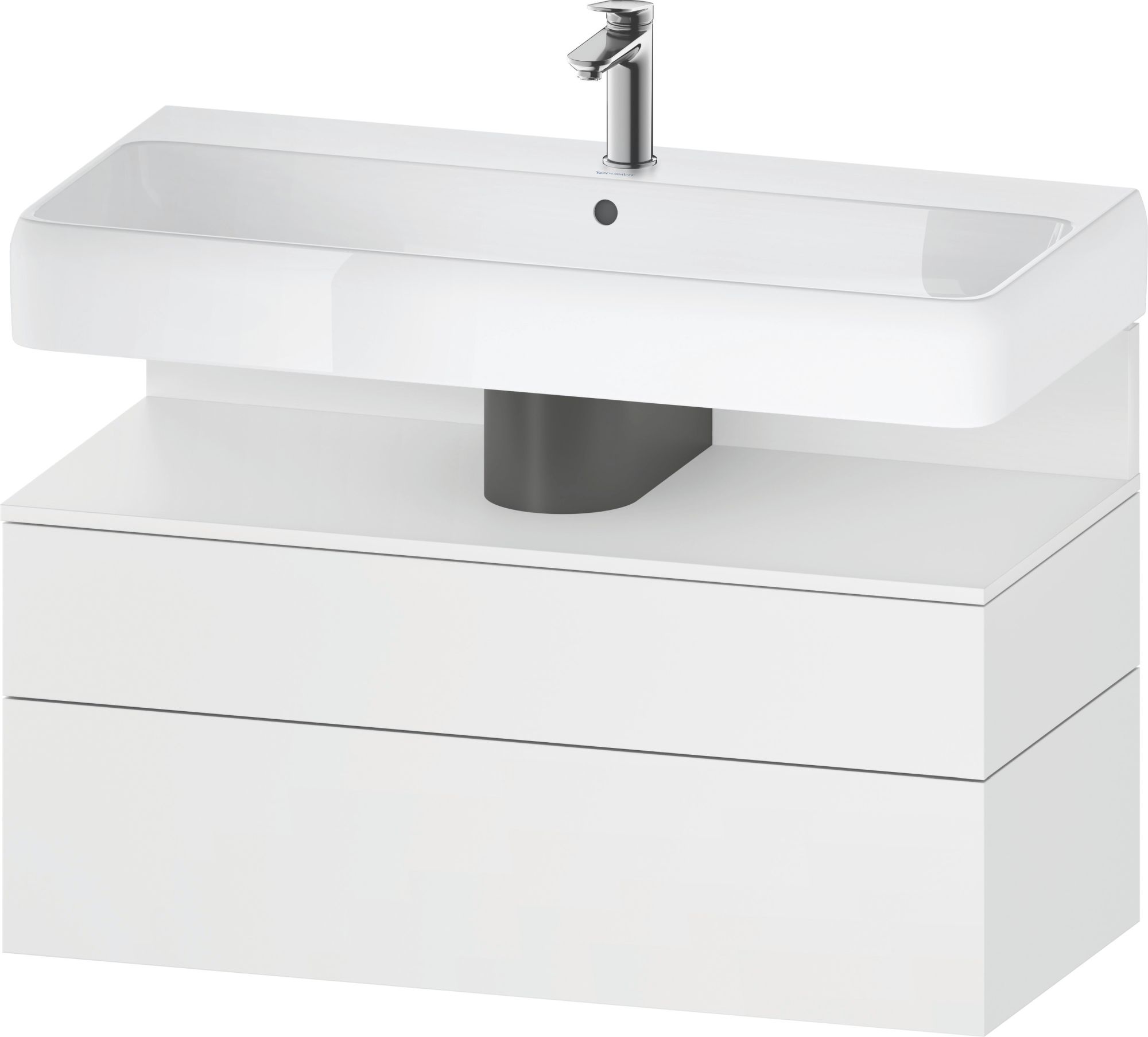 Duravit Qatego szekrény 99x47x59 cm mosdókagyló alá akasztható fehér QA4395018180010