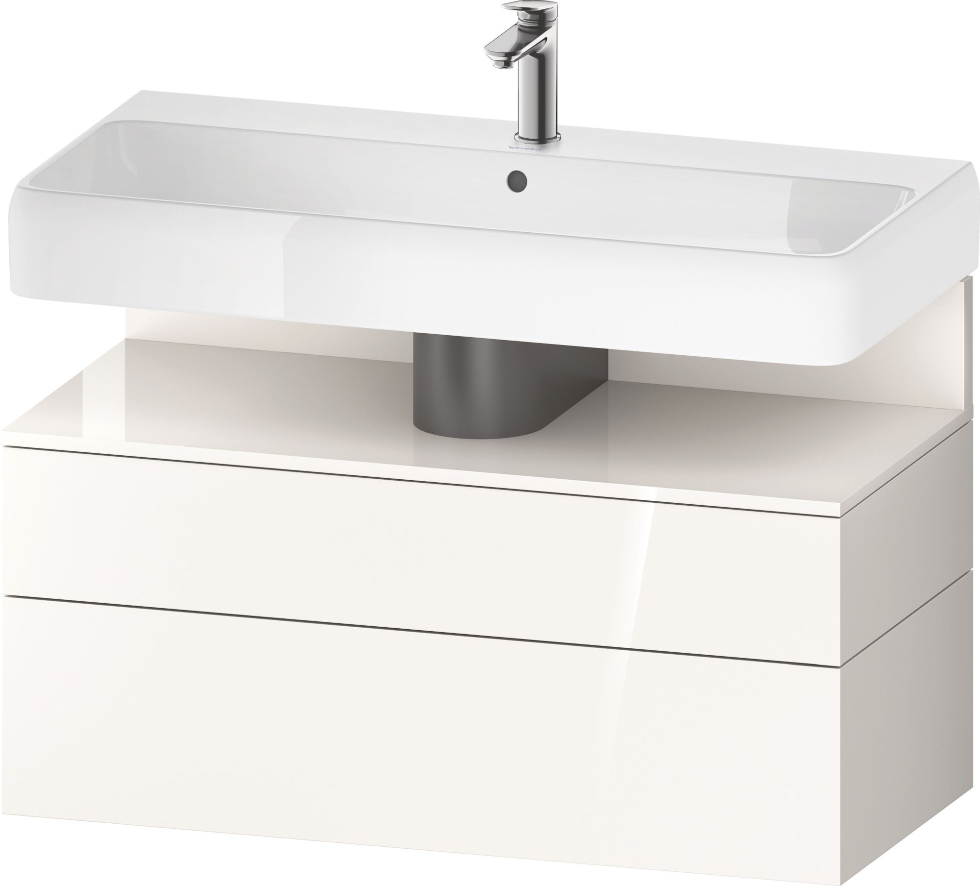 Duravit Qatego szekrény 99x47x59 cm mosdókagyló alá akasztható fehér QA4395022220010