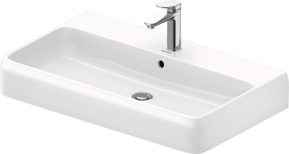 Duravit Qatego mosdótál 80x47 cm négyszögletes beépíthető fehér 2382800000