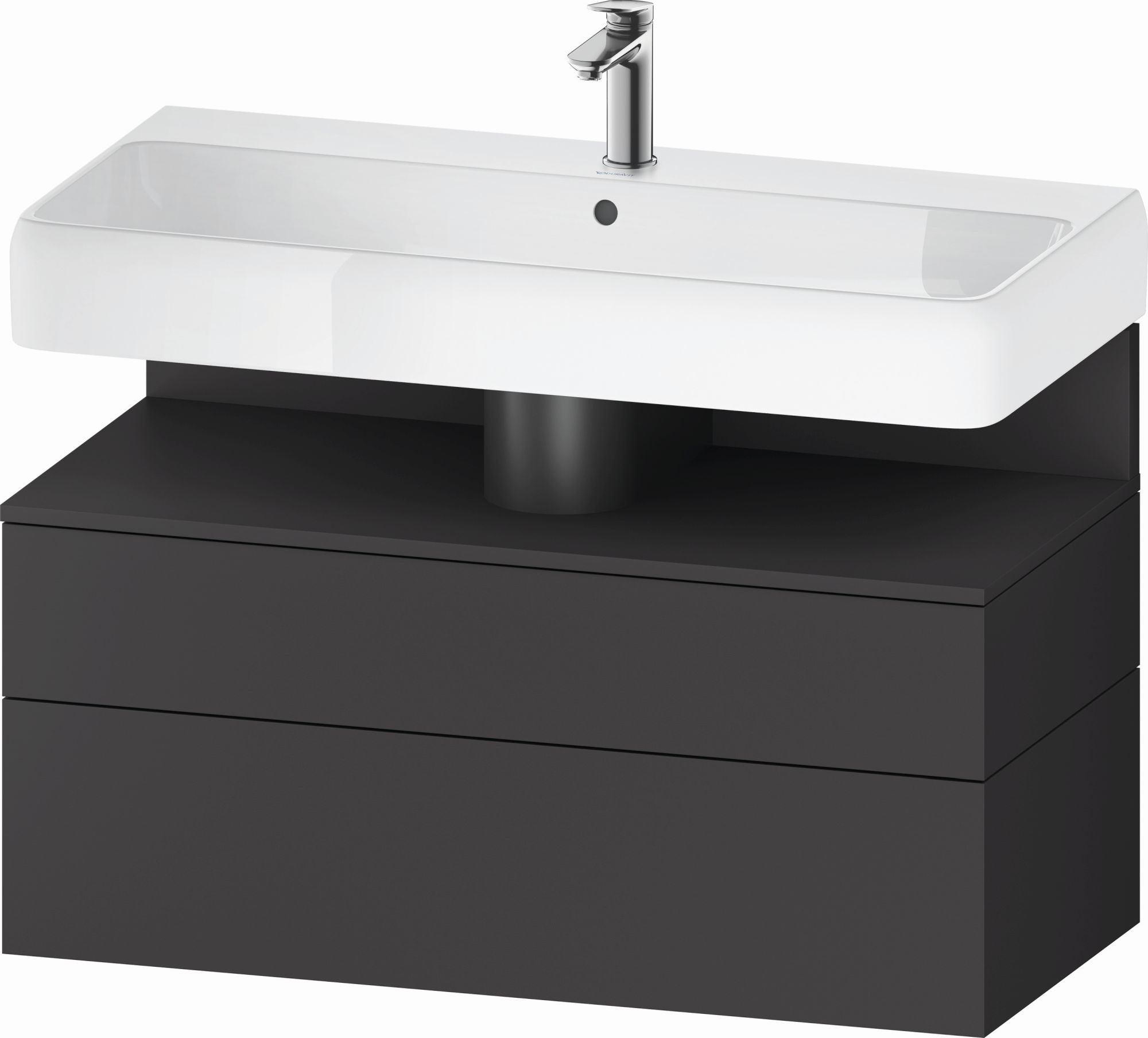 Duravit Qatego szekrény 99x47x59 cm mosdókagyló alá akasztható grafit QA4395049490010
