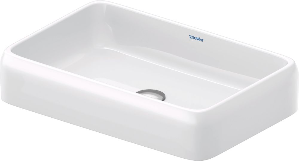 Duravit Qatego mosdótál 60x40 cm négyszögletes beépíthető fehér 2383600079