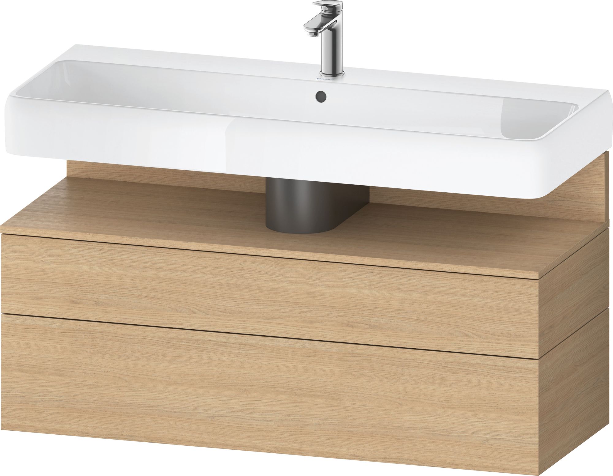 Duravit Qatego szekrény 119x47x59 cm mosdókagyló alá akasztható tölgy QA4396030300010