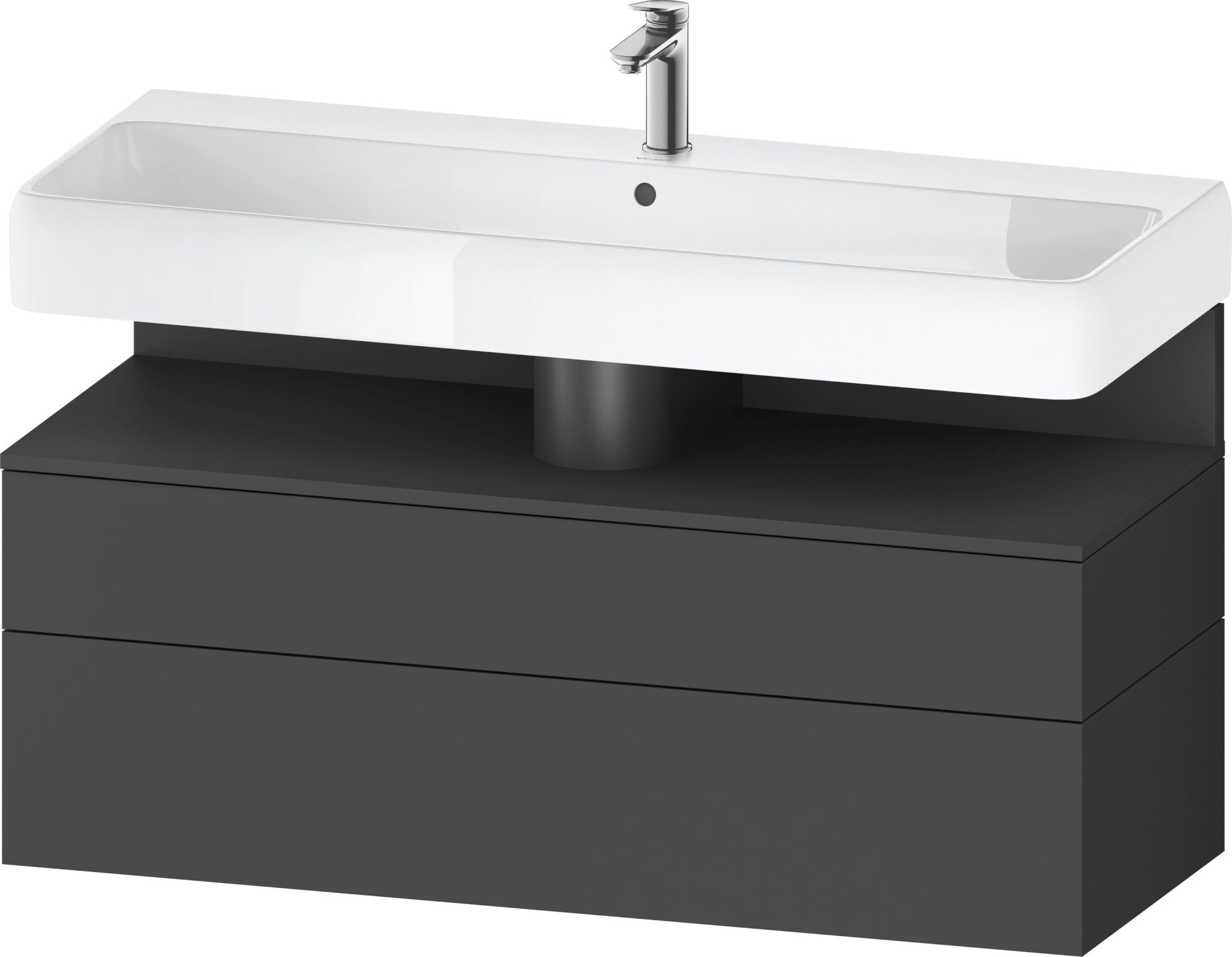 Duravit Qatego szekrény 119x47x59 cm mosdókagyló alá akasztható grafit QA4396049490010