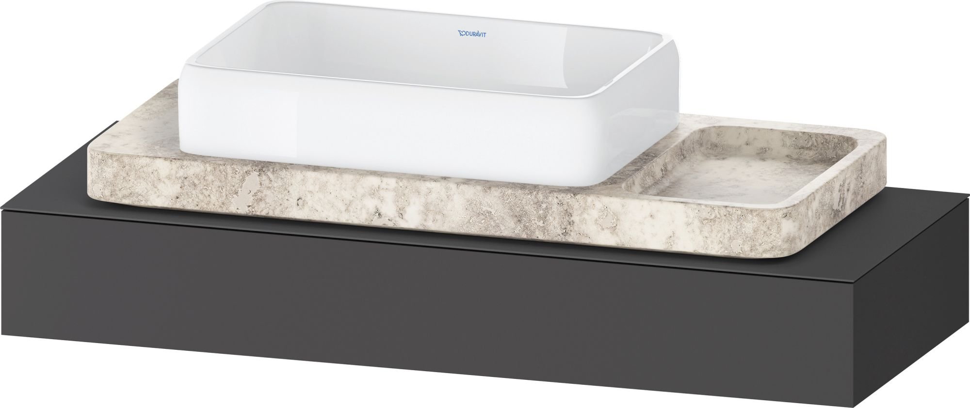 Duravit Qatego konzol 120x47x17 cm grafit QA4699049490000