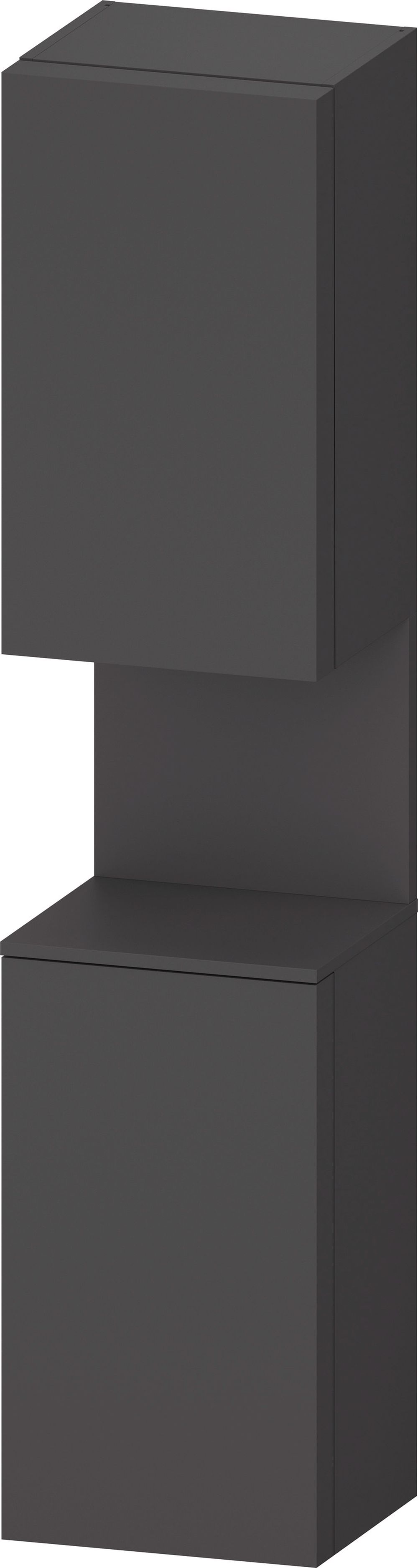 Duravit Qatego szekrény 40x36x176 cm oldalra akasztható grafit QA1346L49490010