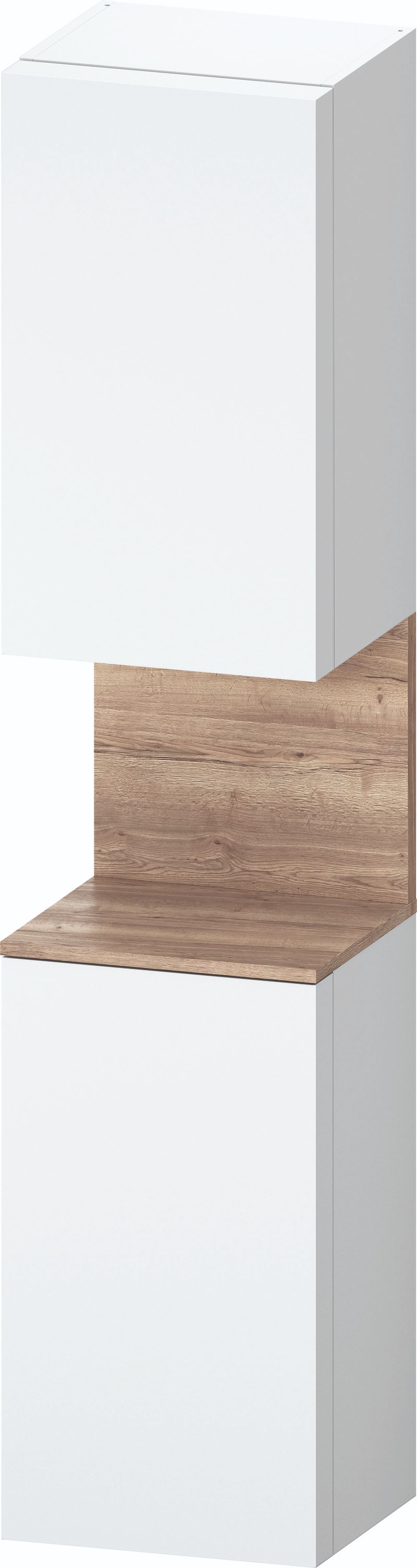 Duravit Qatego szekrény 40x36x176 cm oldalra akasztható fehér-fa QA1346L55180010