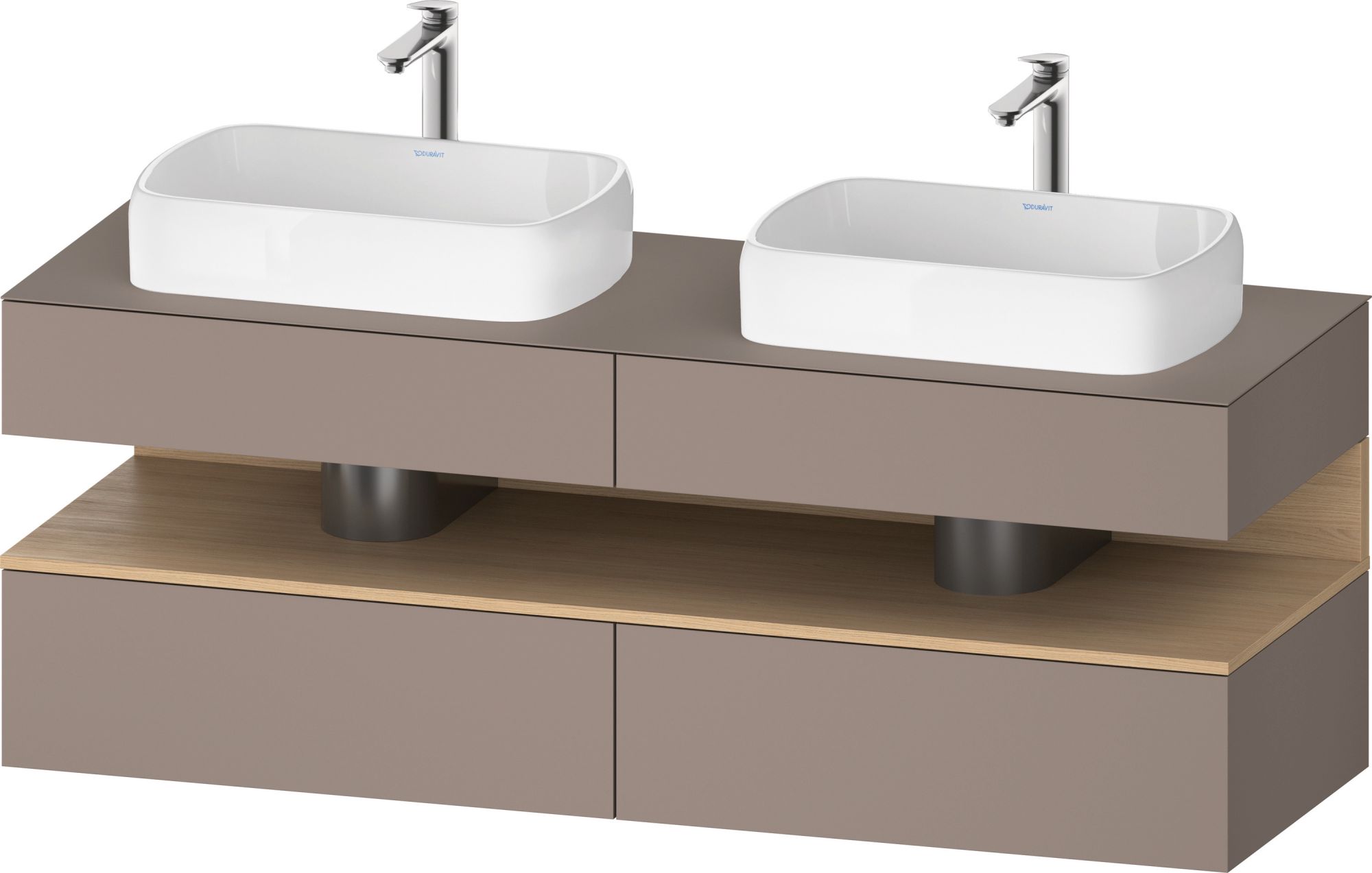Duravit Qatego szekrény 160x55x60 cm mosdókagyló alá akasztható QA4779030430010