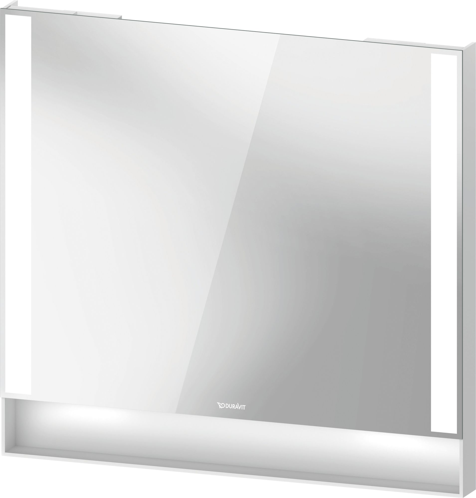 Duravit Qatego tükör 80x75 cm négyszögletes világítással fehér QA7082018180000