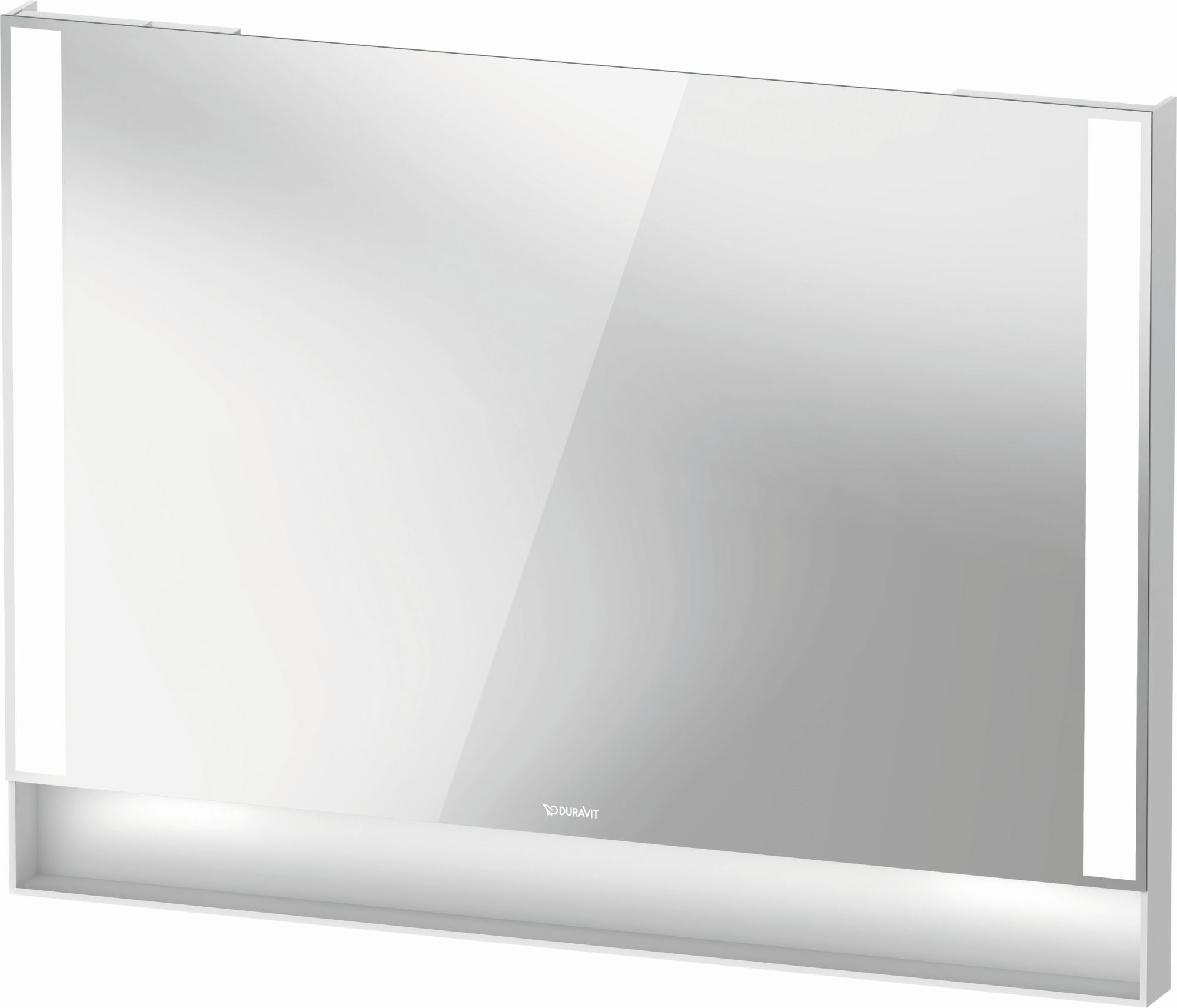 Duravit Qatego tükör 100x75 cm négyszögletes világítással fehér QA7083018180100