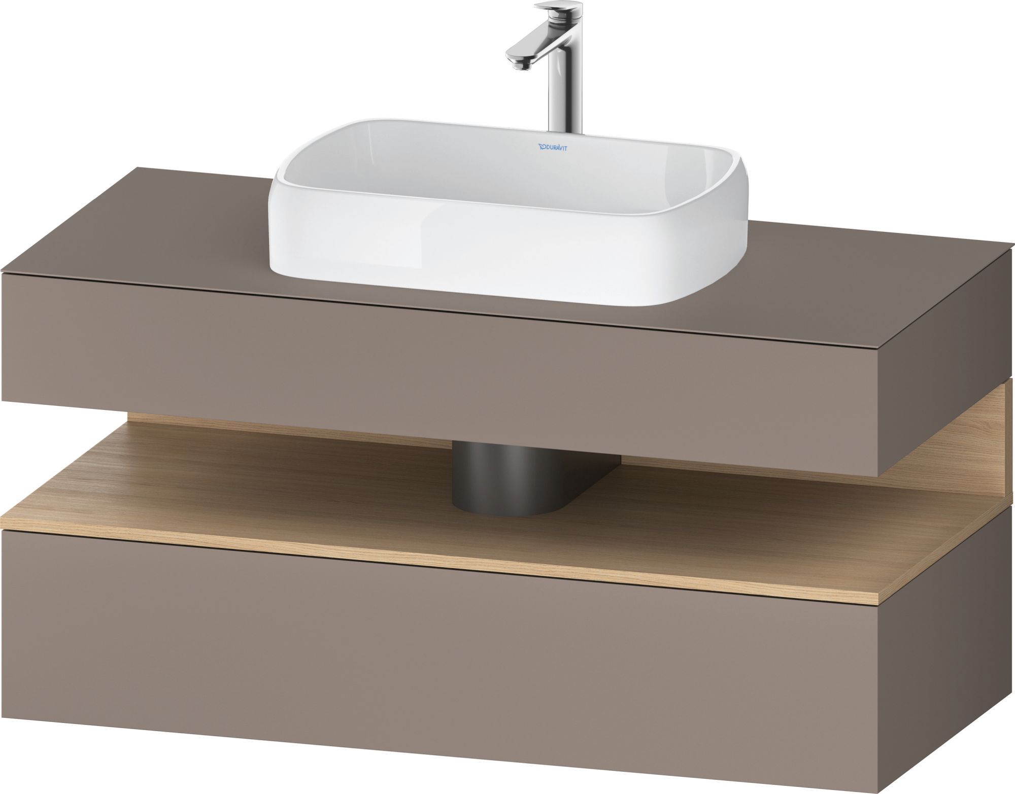 Duravit Qatego szekrény 120x55x60 cm mosdókagyló alá akasztható tölgy QA4732030430010