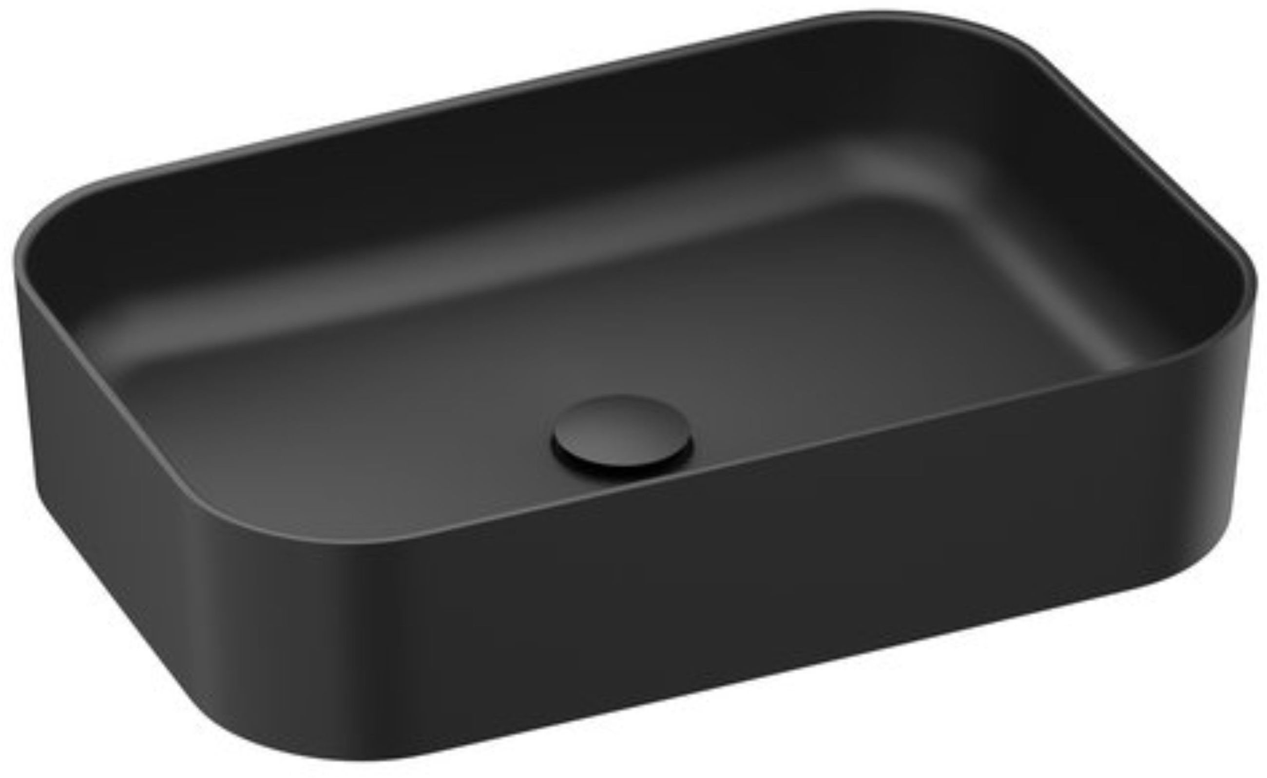 Ravak Ceramic mosdótál 55x37 cm négyszögletes mosdótálak fekete XJX0D155001