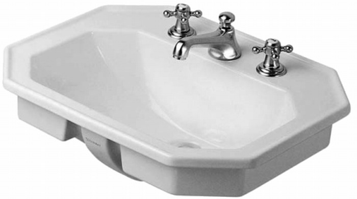 Duravit Seria 1930 mosdótál 58x47 cm süllyesztett fehér 04765800001