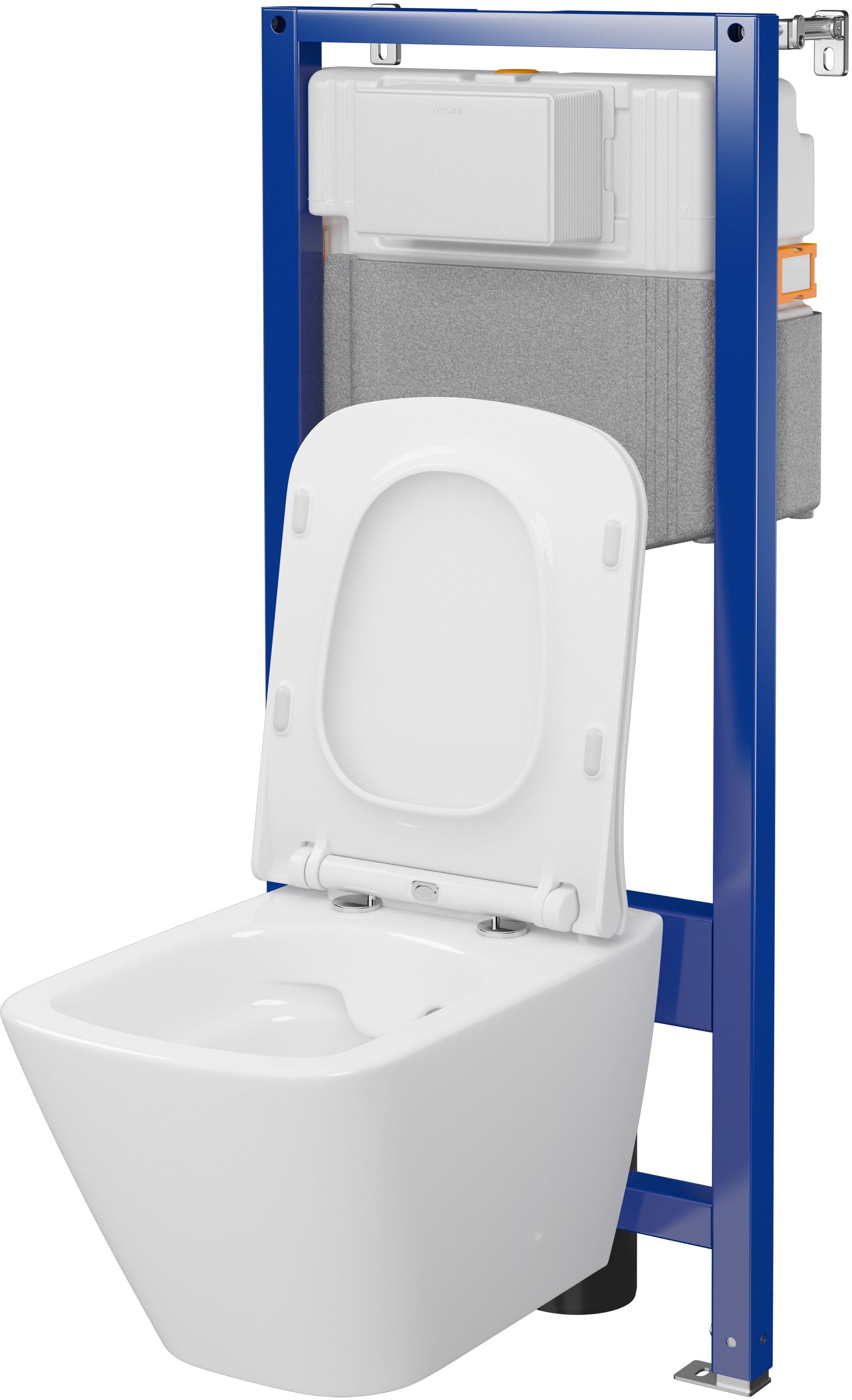 Cersanit City Square wc-keret tálal és ülőkével S701-797