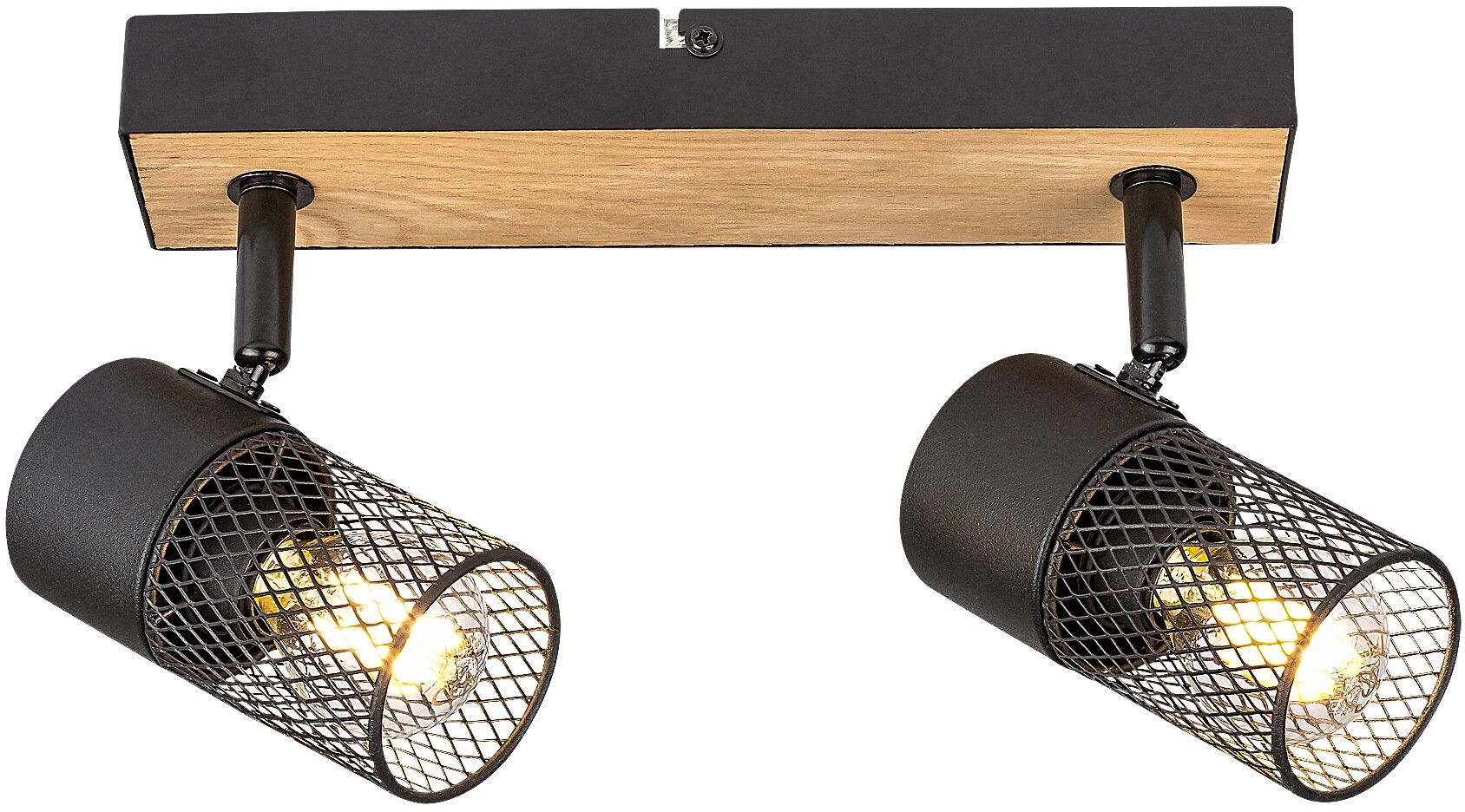Rabalux Metta mennyezeti lámpa 2x14 W fekete-fa 71152
