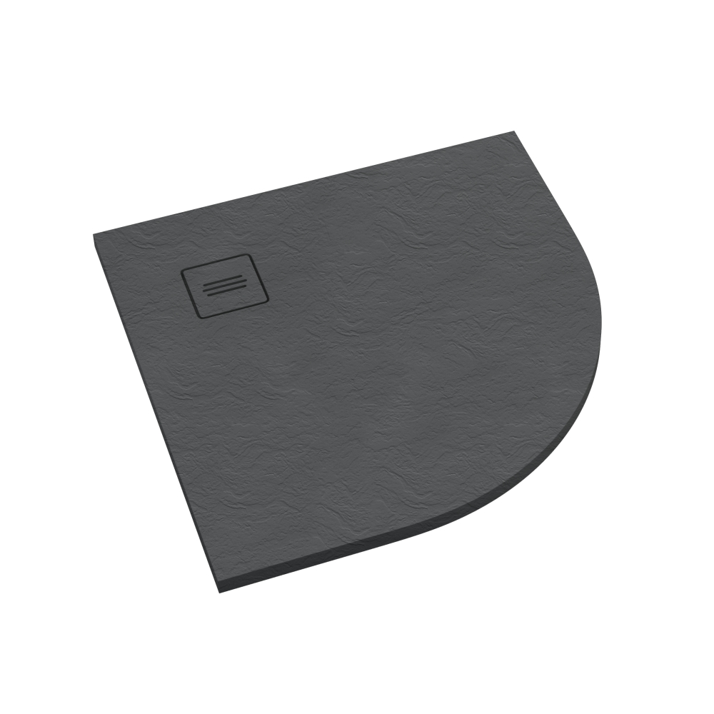 Schedline Protos Grey Stone félkör alakú zuhanytálca 90x90 cm szürke 3SP.P1O-9090/S/ST-M1/S/ST