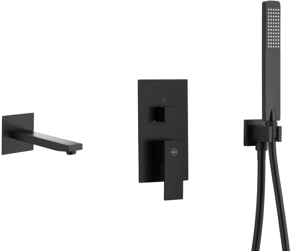 KFA Armatura Logon Black kád és zuhany szett beépített fekete 5139-401-81