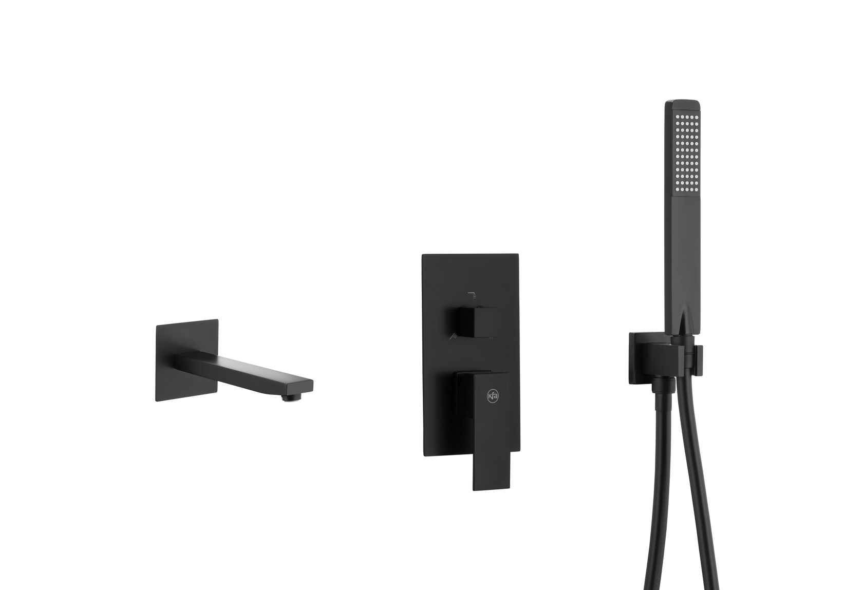 KFA Armatura Logon Black kád és zuhany csaptelep süllyesztett fekete 5139-401-81